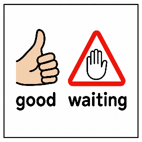 Symbol showing good waiting