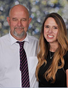 A photograph of our Headteacher Nina Myszkowski and our Finance and Buildings Director Kevin Barnett